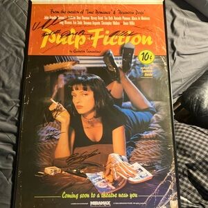 Autographed Pulp Fiction movie poster